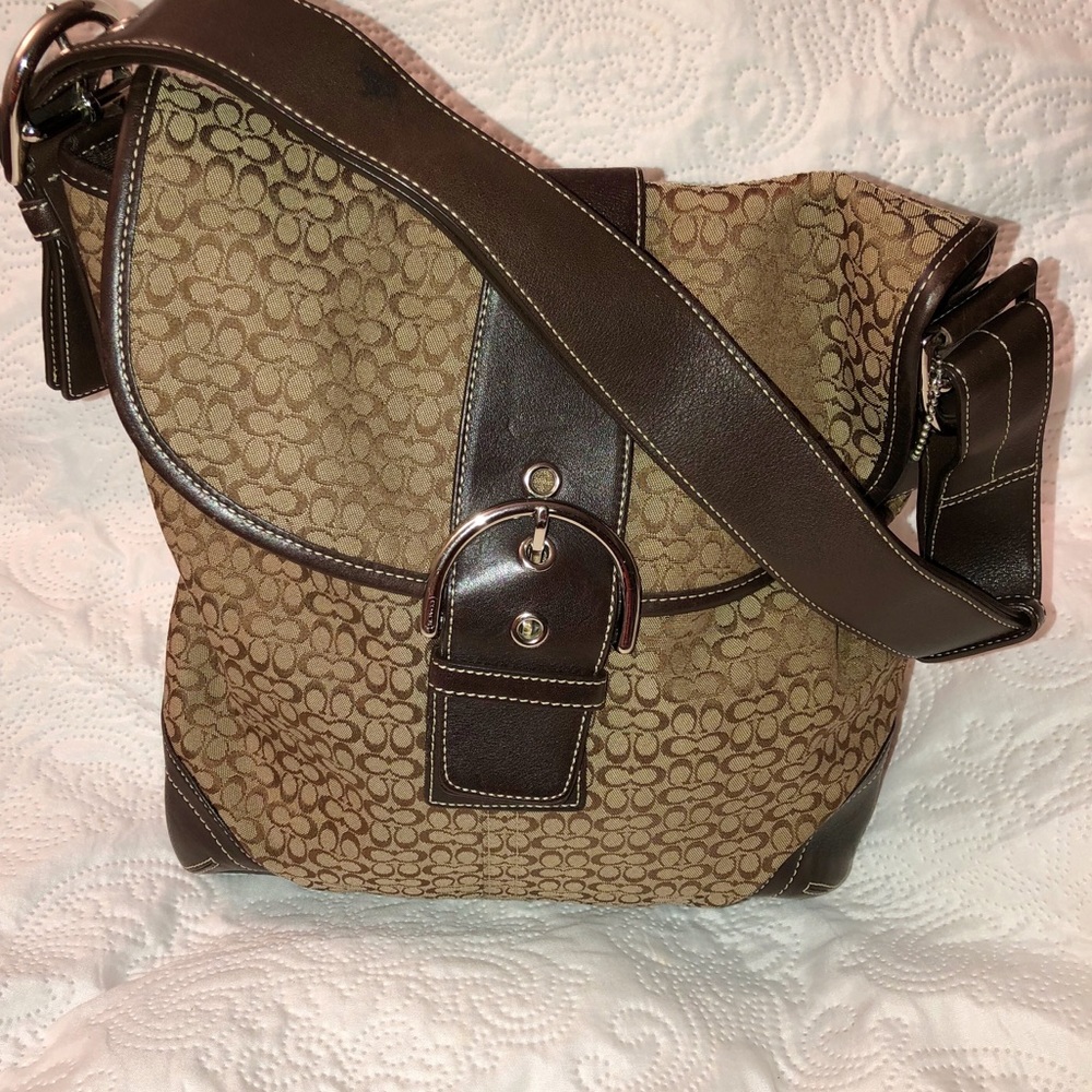 VINTAGE COACH MINI-SIGNATURE HANDBAG